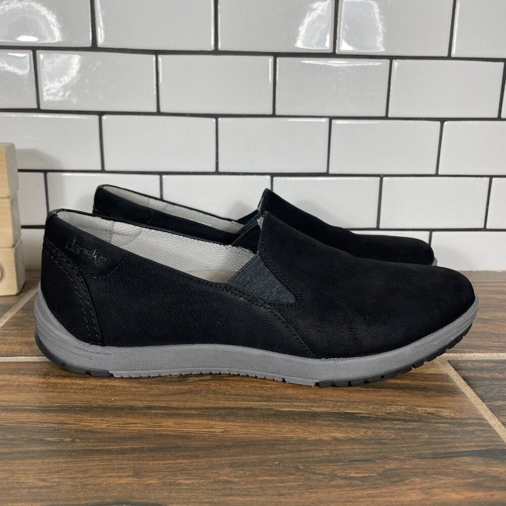 Dansko Laraine Womens Size EU 40 Shoes Black Waterproof Nubuck Casual Slip On - Picture 5 of 15